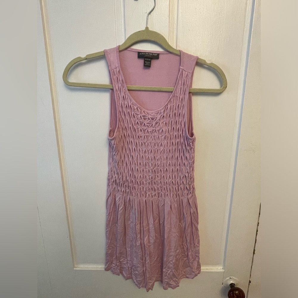 Lavender flowy maternity tank top